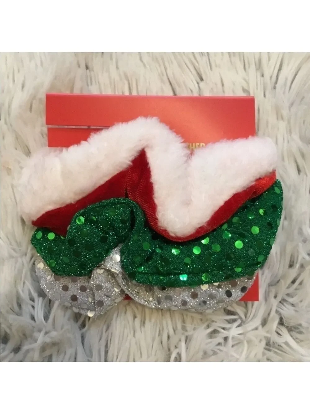 KOHL’S Celebrate Together Christmas cat ears headband set 3 scrunchies